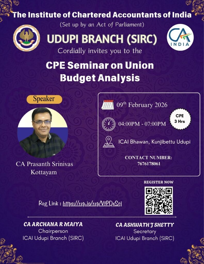 CPE Seminar – Union Budget Analysis 2026